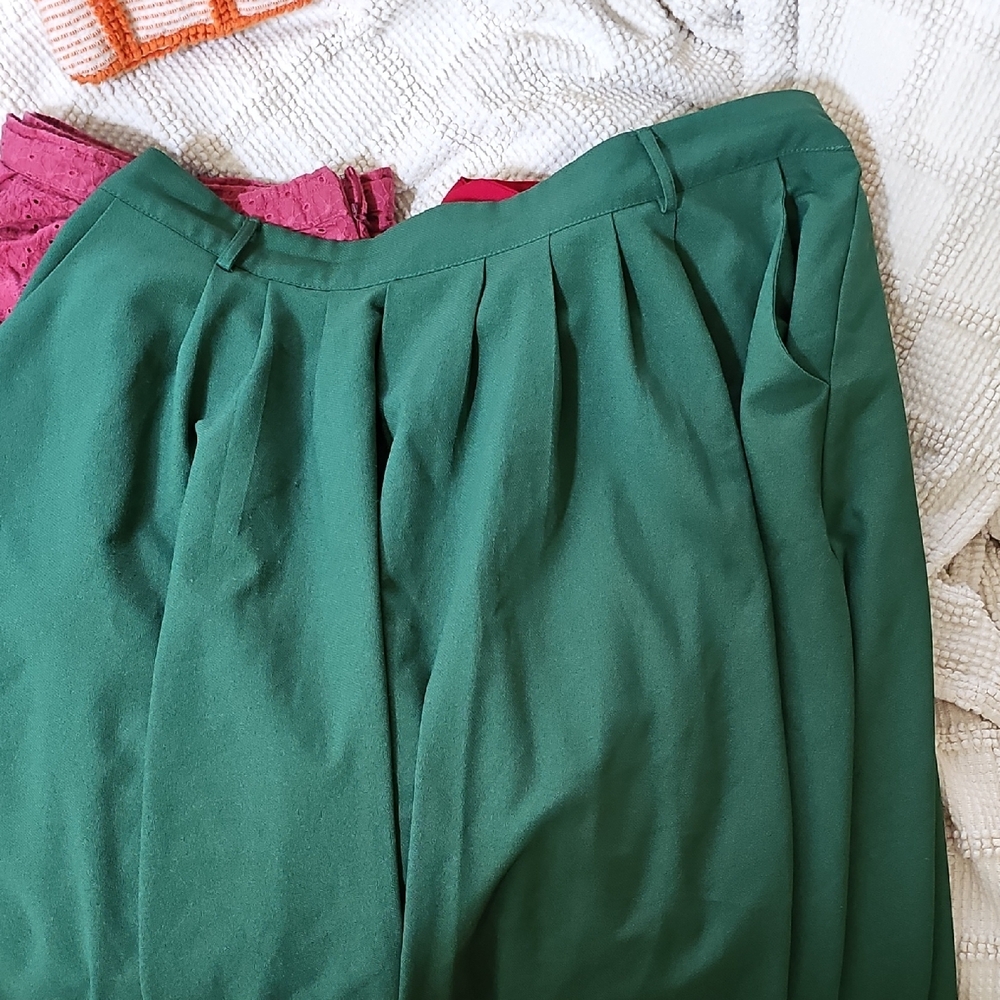 1x/2x Modcloth Colorful Skirt Set - Mauve, Red, Green, & Yellow - Picture 4 of 5